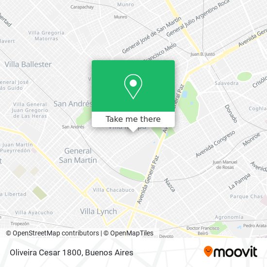 Oliveira Cesar 1800 map