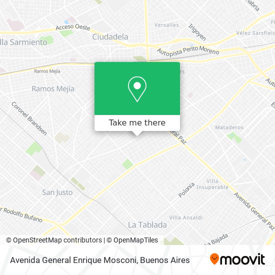 Avenida General Enrique Mosconi map