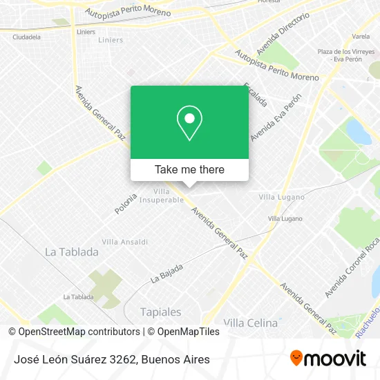 Mapa de José León Suárez 3262