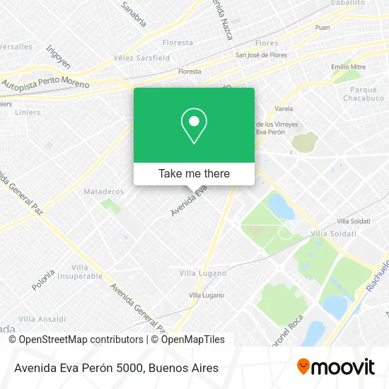 Mapa de Avenida Eva Perón 5000