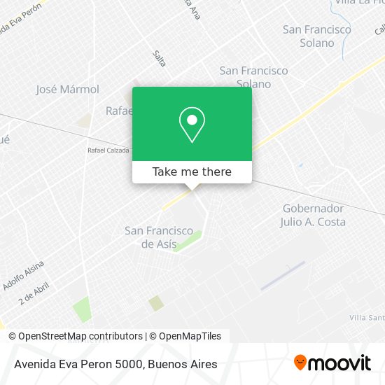 Mapa de Avenida Eva Peron 5000