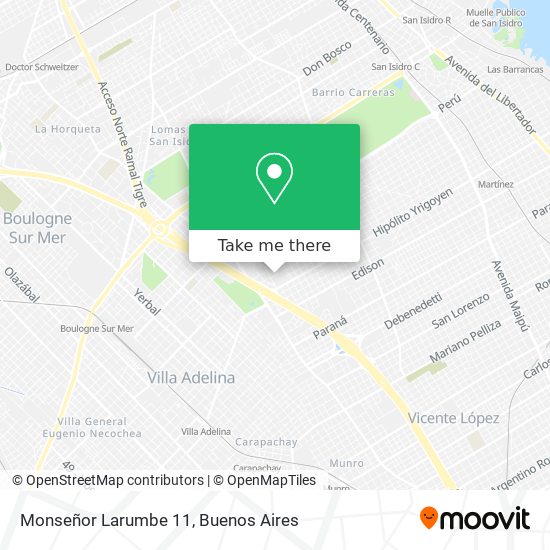 Monseñor Larumbe 11 map