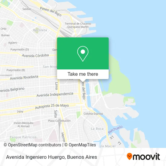 Avenida Ingeniero Huergo map
