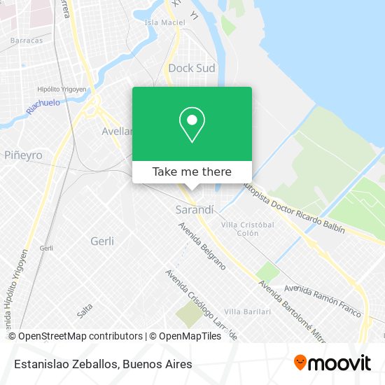 Mapa de Estanislao Zeballos