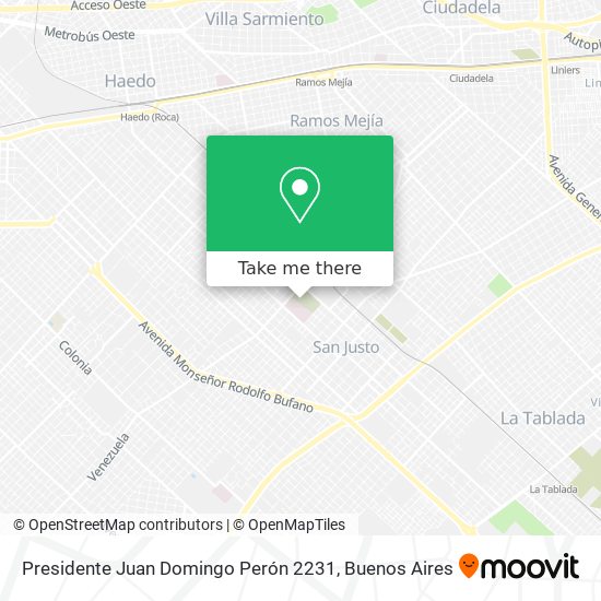 Presidente Juan Domingo Perón 2231 map