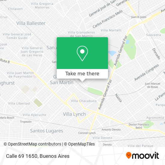 Calle 69 1650 map