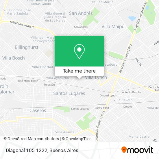 Mapa de Diagonal 105 1222