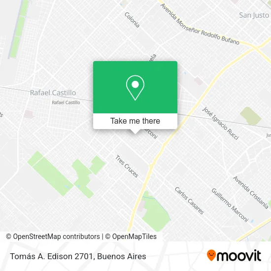 Tomás A. Edison 2701 map