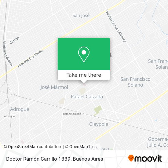 Mapa de Doctor Ramón Carrillo 1339
