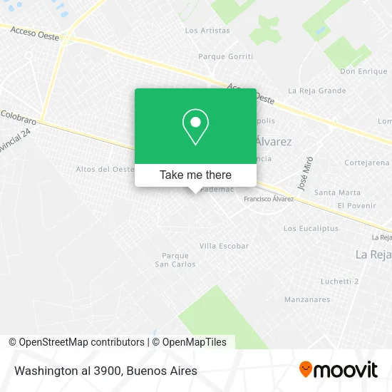 Mapa de Washington al 3900