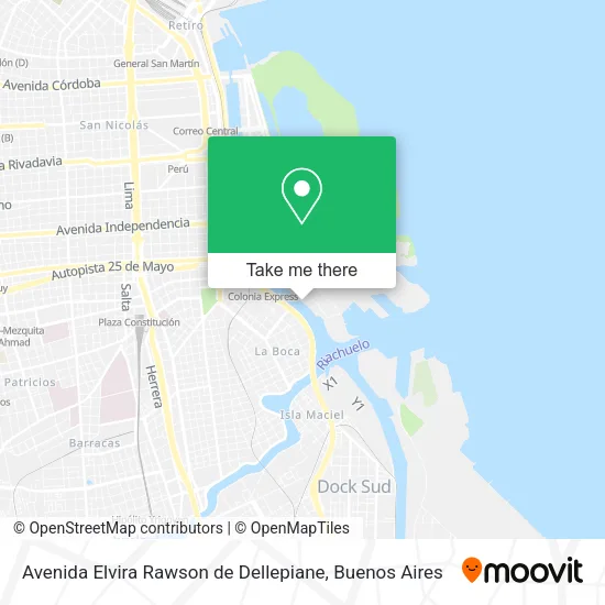 Avenida Elvira Rawson de Dellepiane map