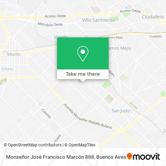 Monseñor José Francisco Marcón 888 map