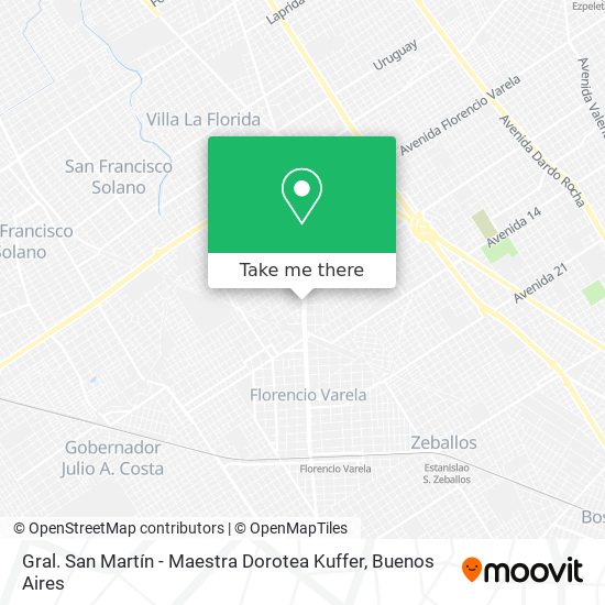 Gral. San Martín - Maestra Dorotea Kuffer map