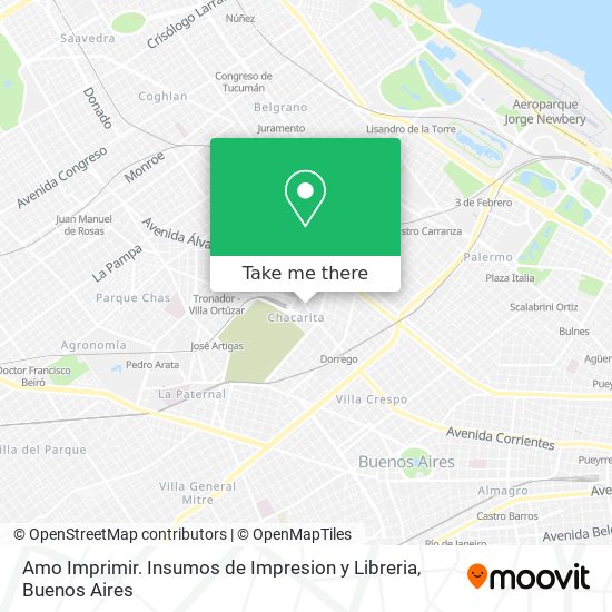 Mapa de Amo Imprimir. Insumos de Impresion y Libreria