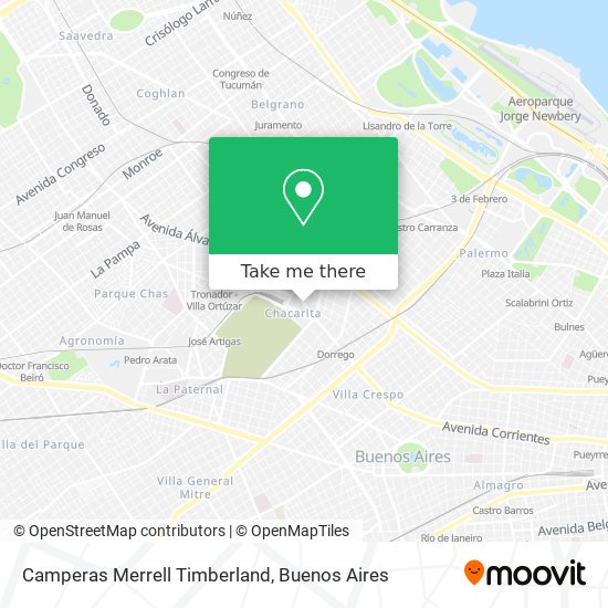 Mapa de Camperas Merrell Timberland