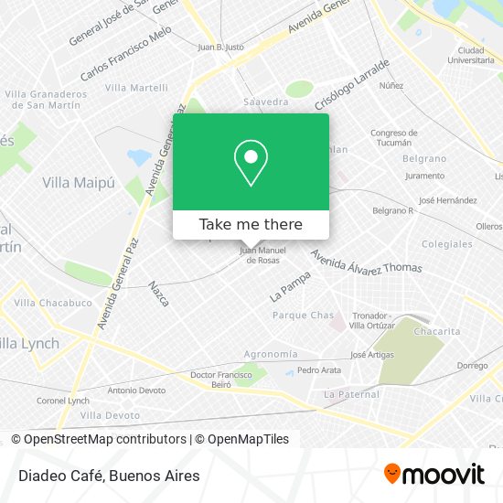 Mapa de Diadeo Café