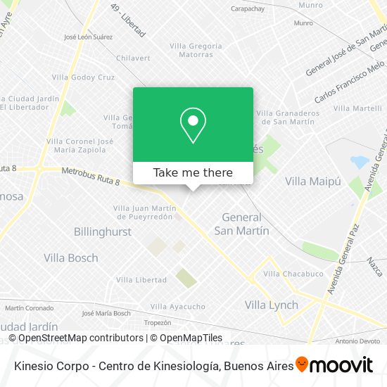 Mapa de Kinesio Corpo - Centro de Kinesiología