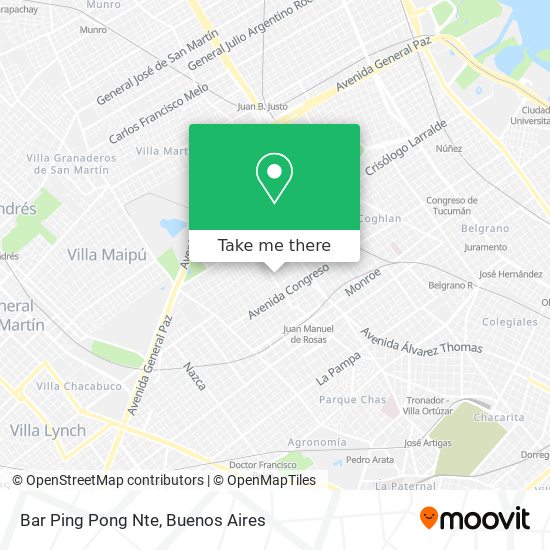 Bar Ping Pong Nte map