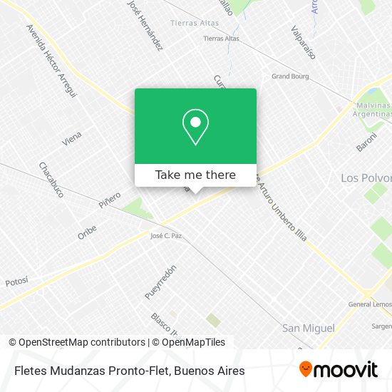 Fletes Mudanzas Pronto-Flet map