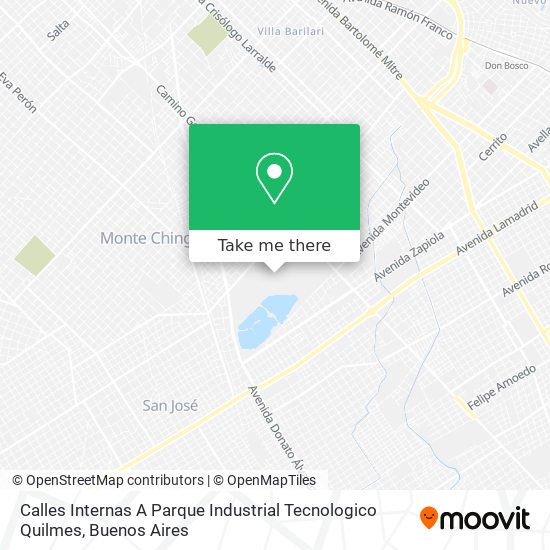 Mapa de Calles Internas A Parque Industrial Tecnologico Quilmes