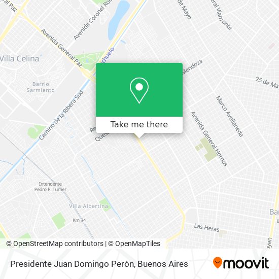 Presidente Juan Domingo Perón map