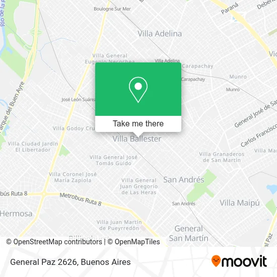 General Paz 2626 map