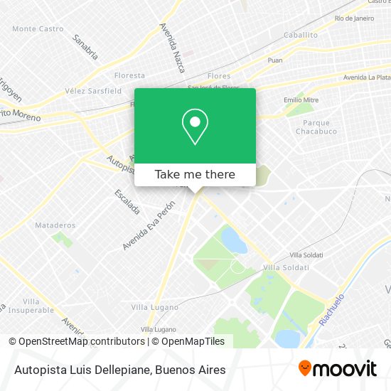 Autopista Luis Dellepiane map
