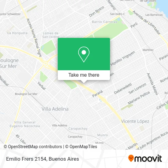 Emilio Frers 2154 map