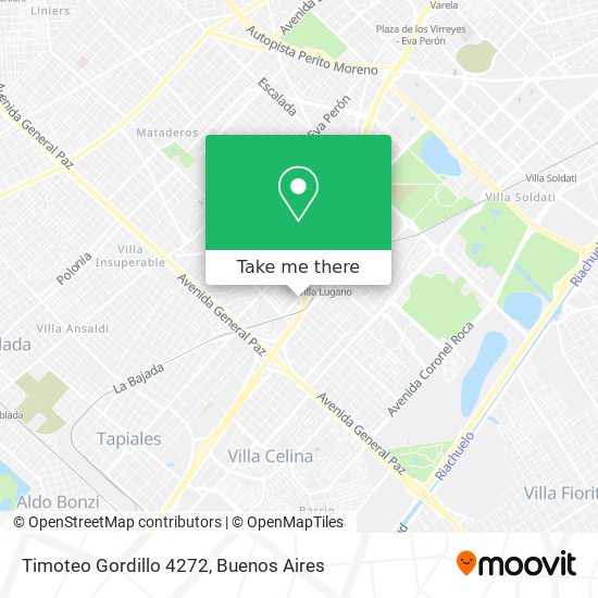 Timoteo Gordillo 4272 map