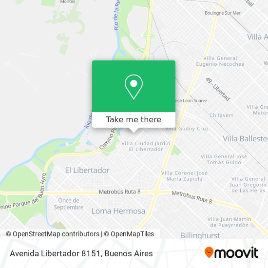 Avenida Libertador 8151 map