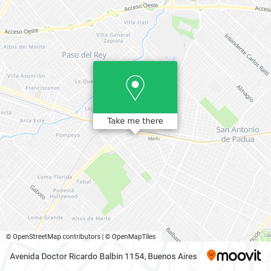 Avenida Doctor Ricardo Balbín 1154 map