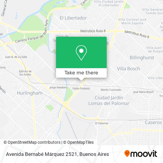 Mapa de Avenida Bernabé Márquez 2521