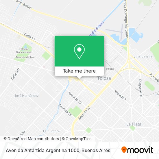 Mapa de Avenida Antártida Argentina 1000