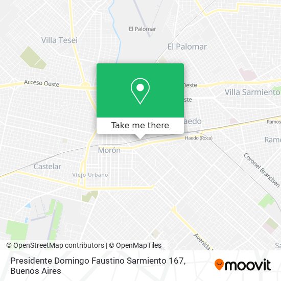 Presidente Domingo Faustino Sarmiento 167 map