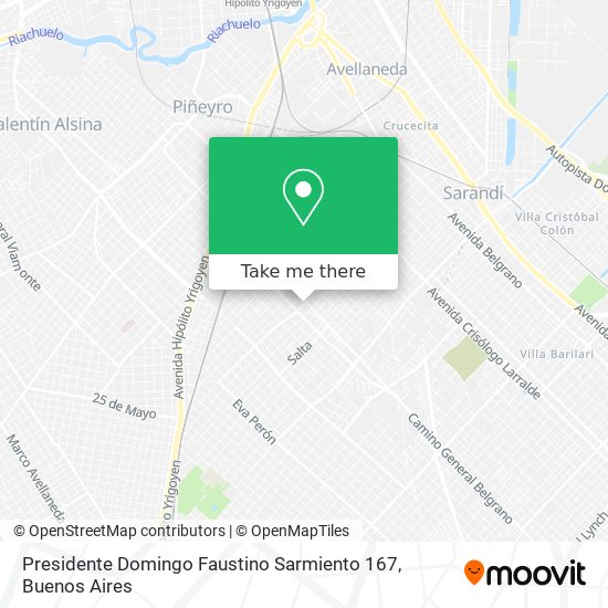 Presidente Domingo Faustino Sarmiento 167 map