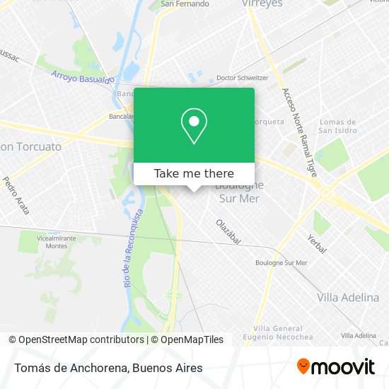 Tomás de Anchorena map