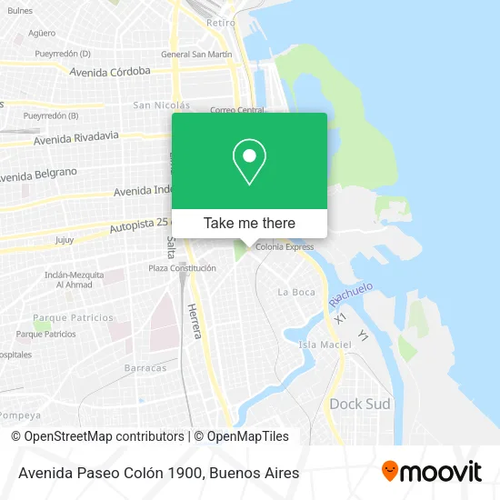 Mapa de Avenida Paseo Colón 1900