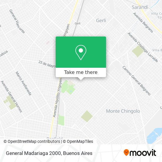 General Madariaga 2000 map