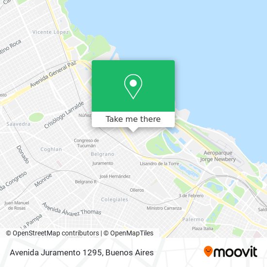 Mapa de Avenida Juramento 1295