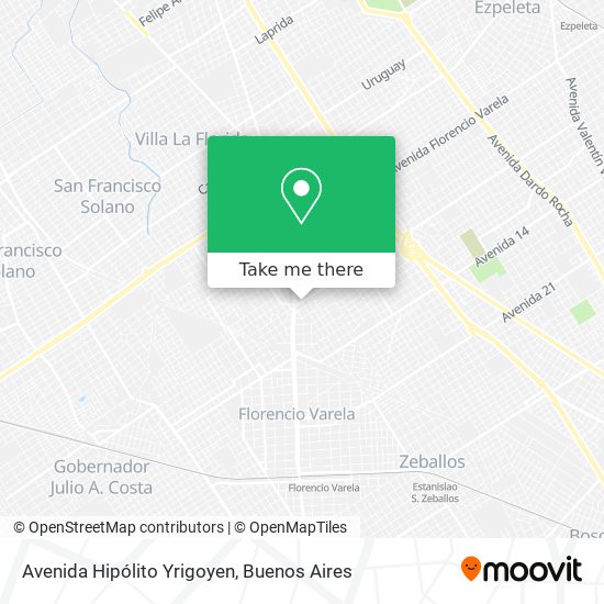 Avenida Hipólito Yrigoyen map