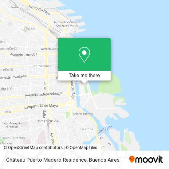 Château Puerto Madero Residence map