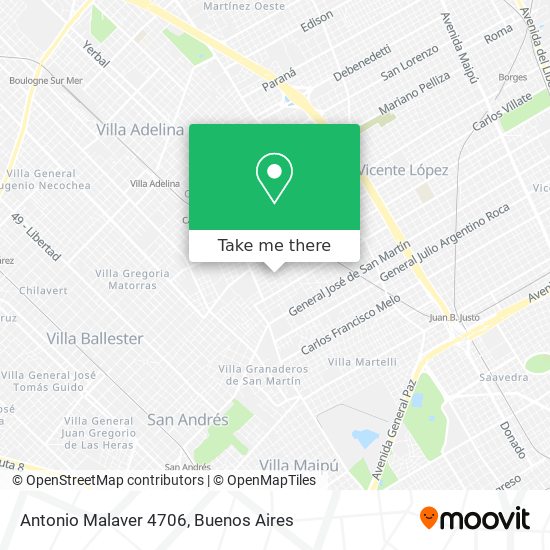 Antonio Malaver 4706 map