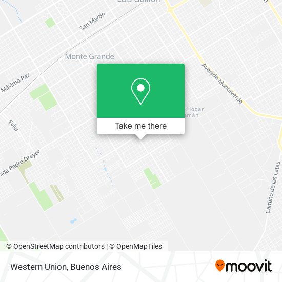 Western Union map