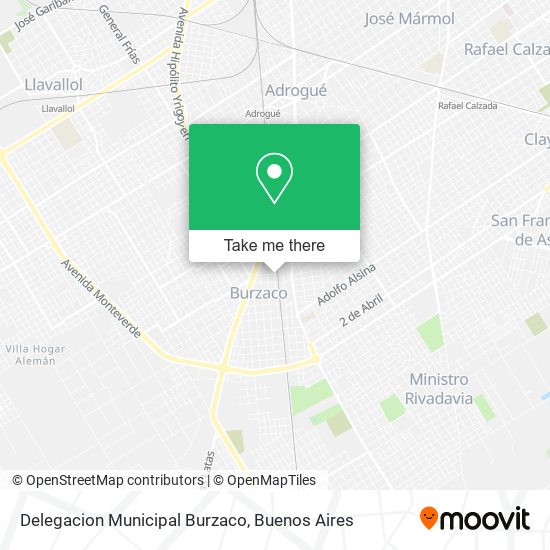 Mapa de Delegacion Municipal Burzaco