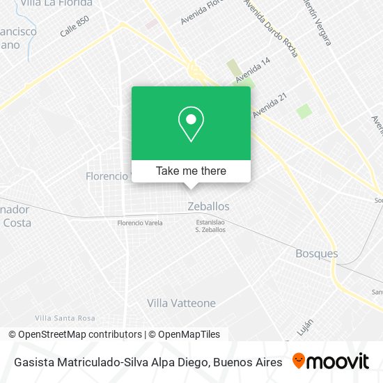 Gasista Matriculado-Silva Alpa Diego map