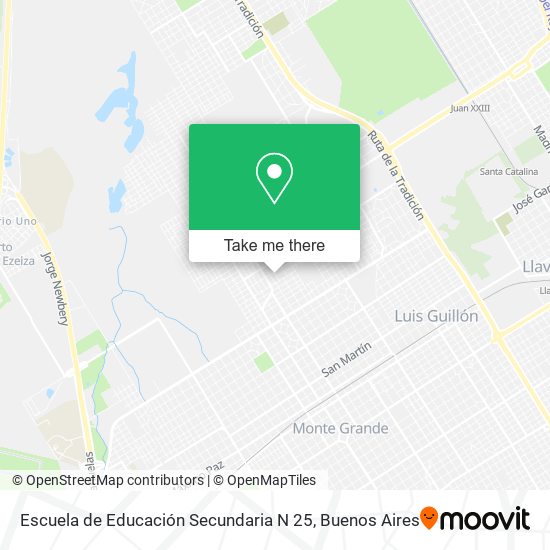 Mapa de Escuela de Educación Secundaria N 25