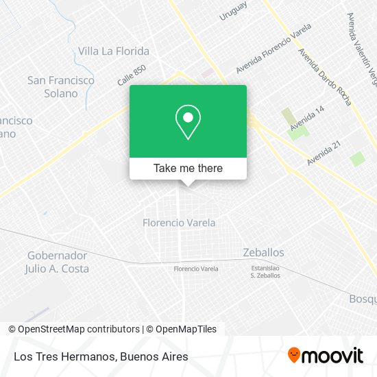 Los Tres Hermanos map