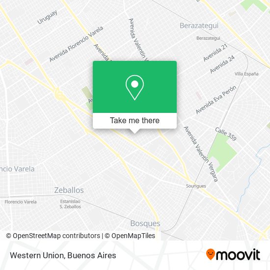 Mapa de Western Union