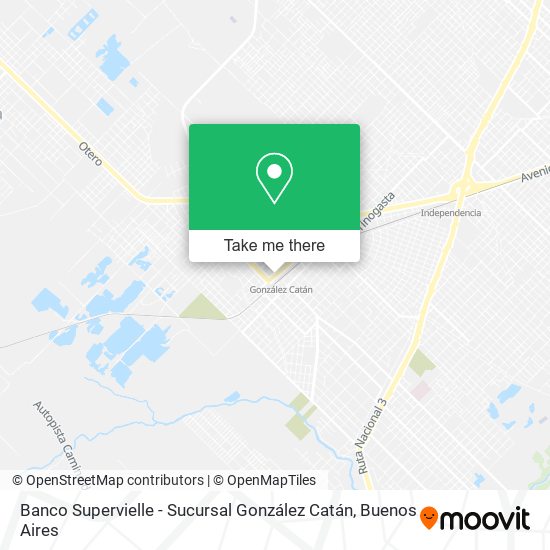 Mapa de Banco Supervielle - Sucursal González Catán