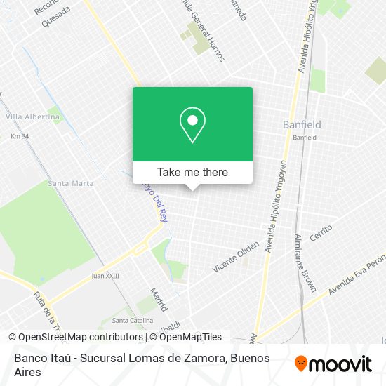 Banco Itaú - Sucursal Lomas de Zamora map